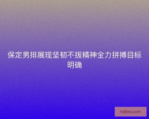 保定男排展现坚韧不拔精神全力拼搏目标明确